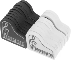 20pcs Piano Shaped Erasers Cute Small Classroom Erasers Portable Design for School Supplies Reward Prizes Decorative Colors