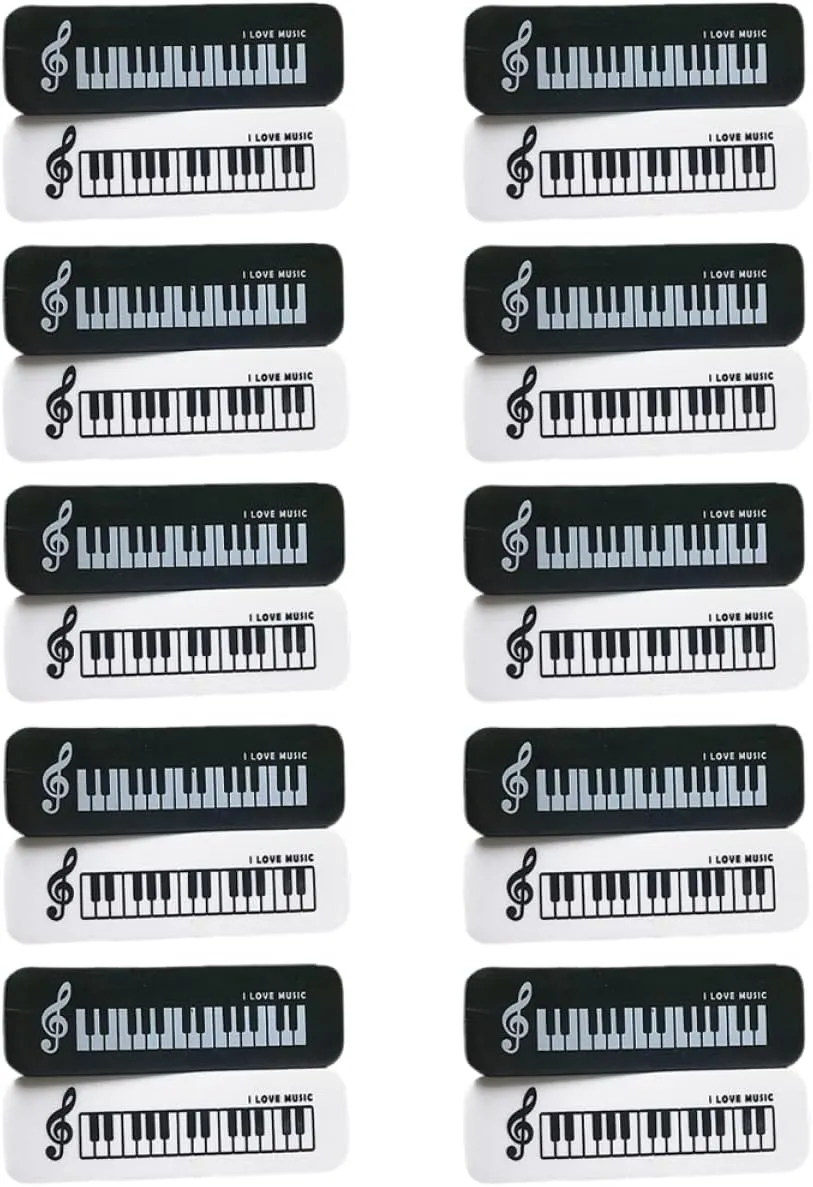 20pcs Piano Shaped Erasers Cute Small Decorative Erasers for Classroom Rewards Home Use and Student Safe Material for Easy Pencil Mark Removal