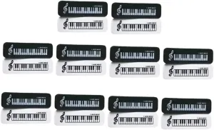 20pcs White Piano Eraser Large White Eraser Block for Boys and Girls Decorative School Supplies