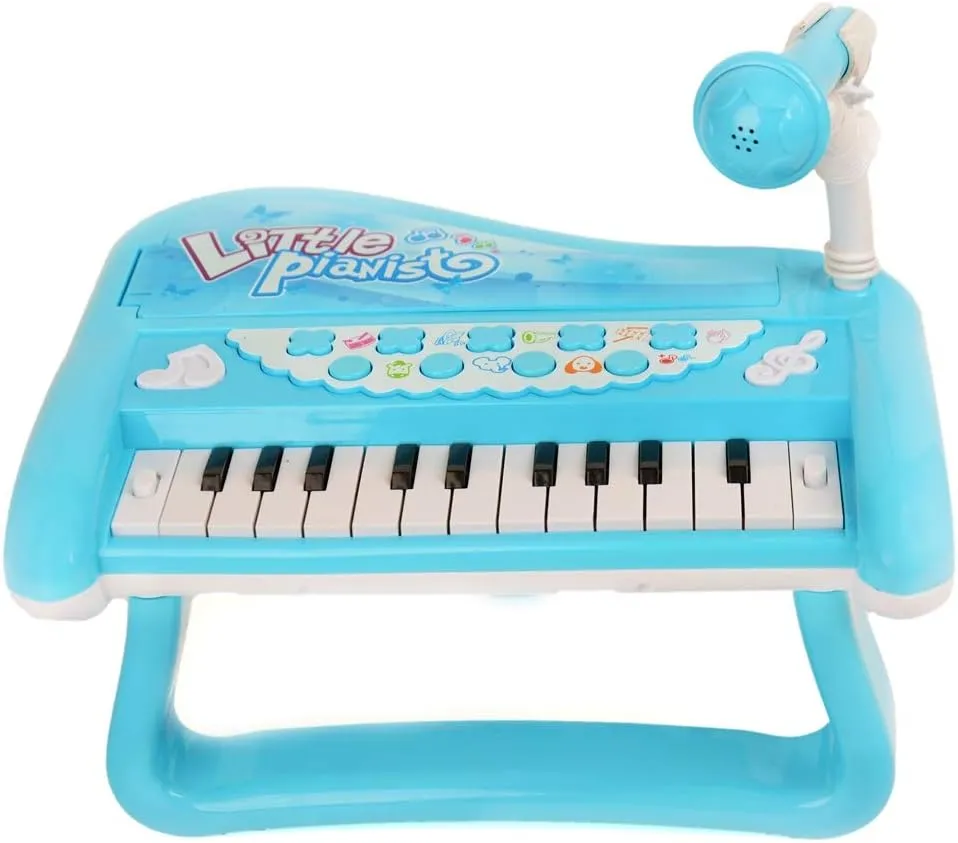 24-Key Keyboard Piano for Kids, Music Piano with Microphone Portable, Teaching Piano Toy Gift for Beginners Boys Girls Ages 3-12, Built-in Speakers