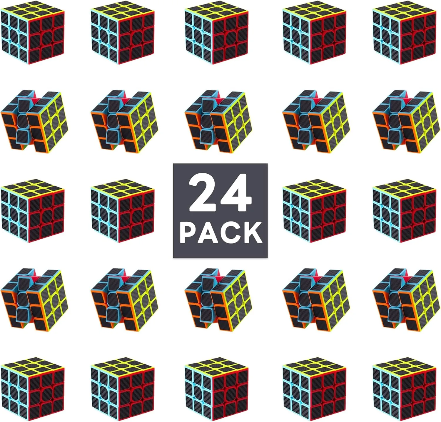 24 pack 3cm mini cube,Magic Puzzles, Puzzle Boxes，Magic Cube，Stress Relief Toys, Kids' Handheld Games Party Favors，Birthday Party Gifts