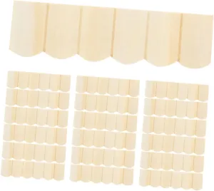 24pcs Dollhouse Miniature Wooden Natural Color Mini Props for Dollhouse Decoration Realistic Detail Elegant Design for Mini House Supplies
