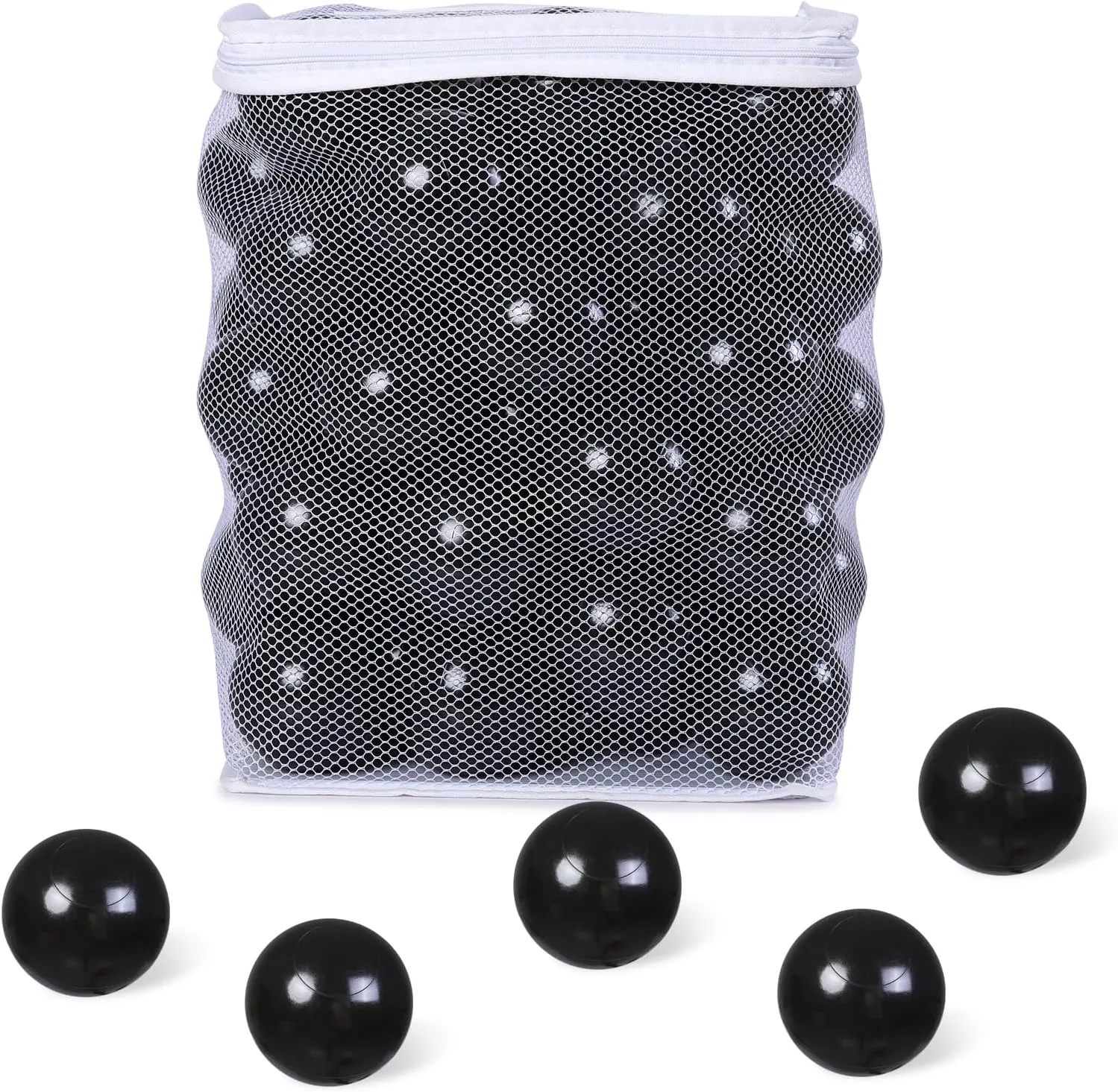 2.75 Inch Big Ball Pit Balls - Crush Proof Plastic Balls for Ball Pit Pack of 50pcs Set for Toddlers Ball Pool Playtent Tunnels with Reusable Storage Bag