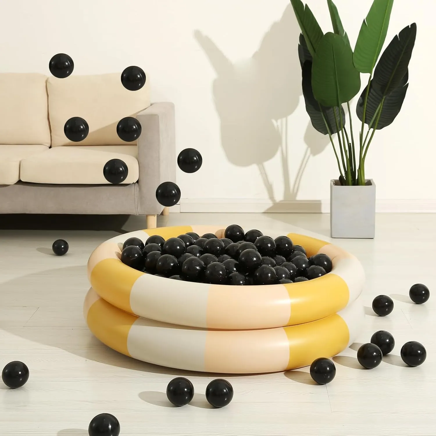 2.75 Inch Big Ball Pit Balls - Crush Proof Plastic Balls for Ball Pit Pack of 50pcs Set for Toddlers Ball Pool Playtent Tunnels with Reusable Storage Bag