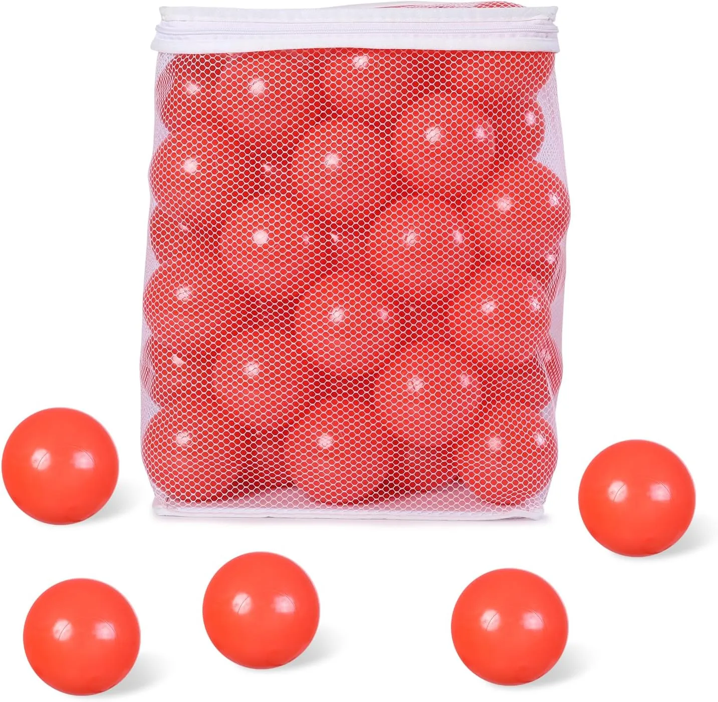 2.75 Inch Big Ball Pit Balls - Crush Proof Plastic Balls for Ball Pit Pack of 50pcs Set for Toddlers Ball Pool Playtent Tunnels with Reusable Storage Bag