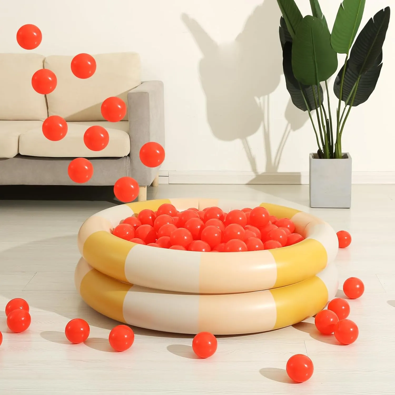 2.75 Inch Big Ball Pit Balls - Crush Proof Plastic Balls for Ball Pit Pack of 50pcs Set for Toddlers Ball Pool Playtent Tunnels with Reusable Storage Bag