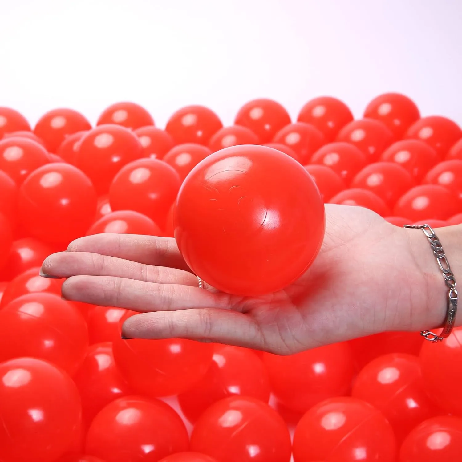 2.75 Inch Big Ball Pit Balls - Crush Proof Plastic Balls for Ball Pit Pack of 50pcs Set for Toddlers Ball Pool Playtent Tunnels with Reusable Storage Bag
