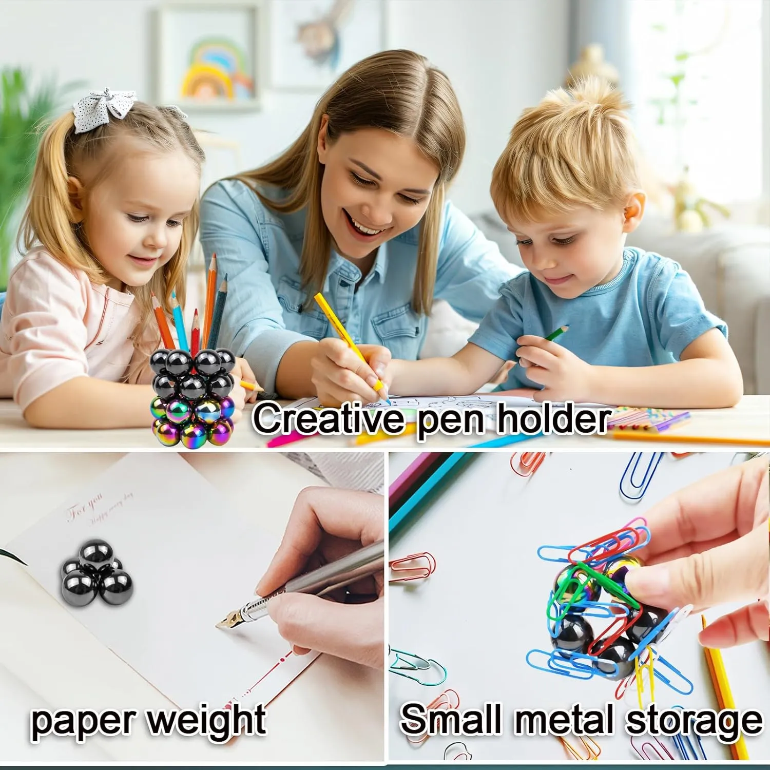 28 Pcs Magnetic Balls Fidget Toy, Adult Fidget Toys, Magnet Balls Can Replace Ferrite Putty, Office Desktop Decoration, Stress Relief, Anti Anxiety, Executive Desk Toys (Colorful)
