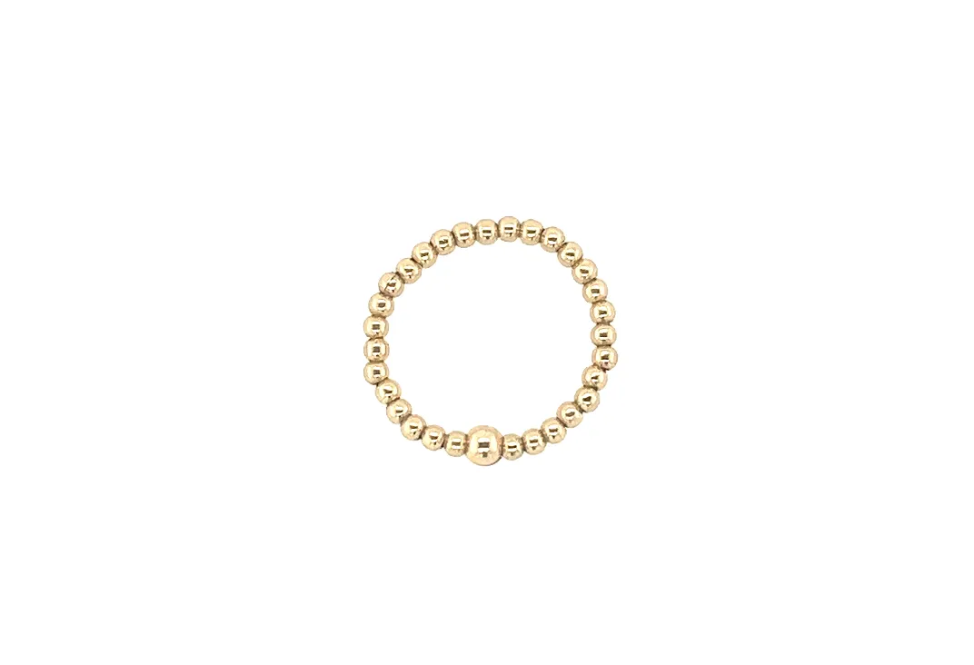 2MM Classic | Stretchy Ring with Anti-tarnish Gold Filled beads