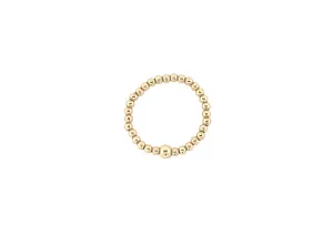 2MM Classic | Stretchy Ring with Anti-tarnish Gold Filled beads