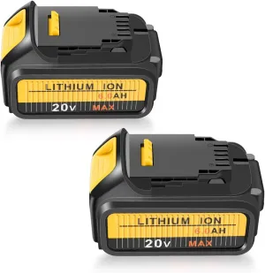 2Pack 20V 6.0Ah Replacement for Dewalt 20V Max Battery Cordless Tool Battery DCB200 DCB203 DCB204 DCB206