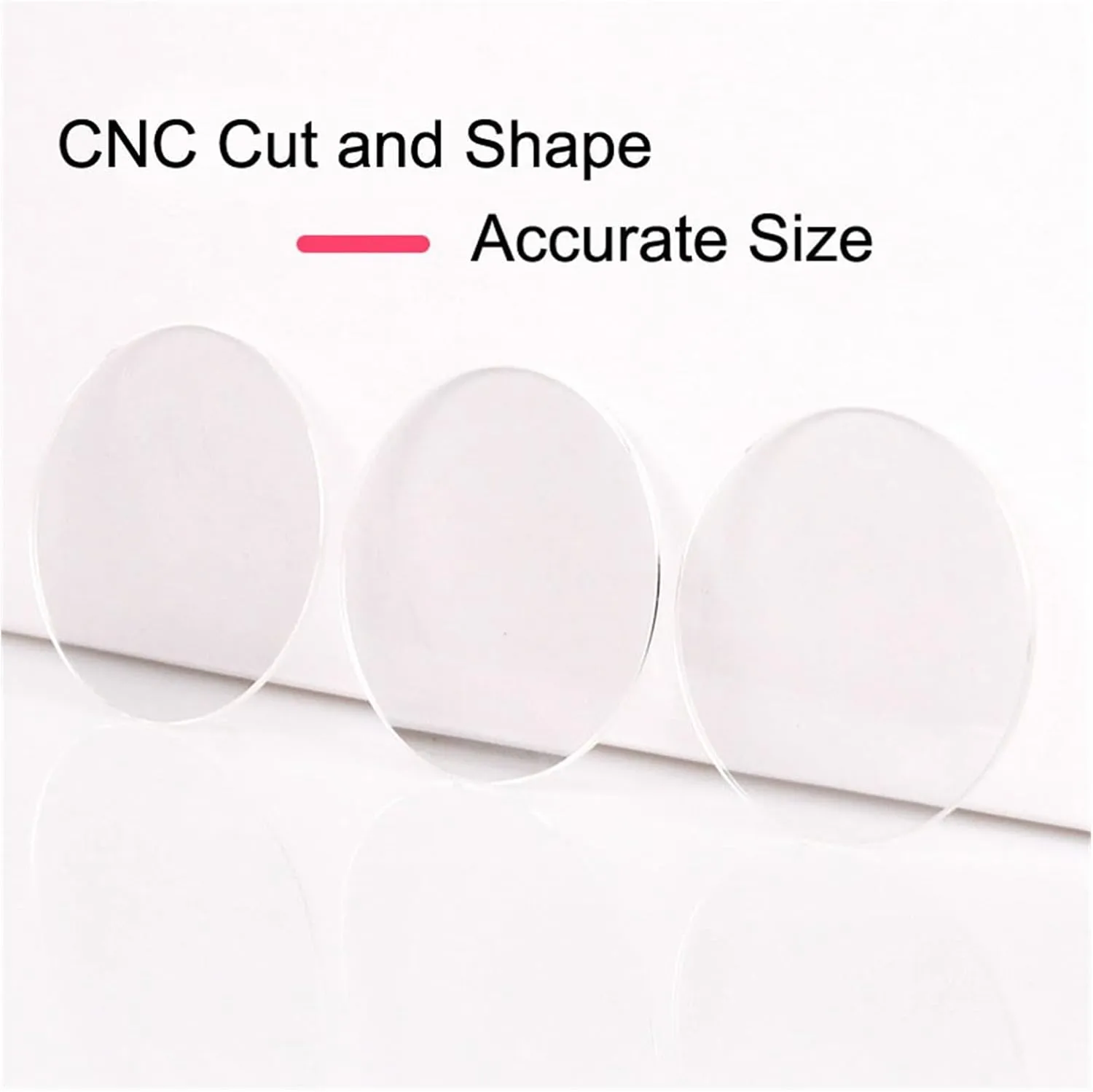 2PCS 1mm Round Watch Glass Crystal 15-45mm Smart Watch Replacement Glass Lens Flat Mirror Watchmaker Watch Repair Tool (Color : 40mm)