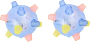 2pcs Bouncing Ball Music Toy Led Light up Ball for Kids Interactive Plaything Random Color