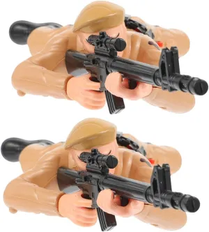 2Pcs Electric Crawling Army Soldier Interactive Figures for Boys Engaging Parent Playtime Imaginative Exploration Motor Skills Development