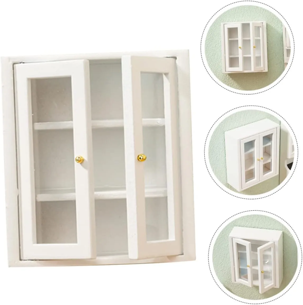 2pcs Miniature Cabinet Model Ornament Tiny House Decor for Dollhouse Kitchen Modern Design Mini Furniture for Spaces Present for Miniature Enthusiasts