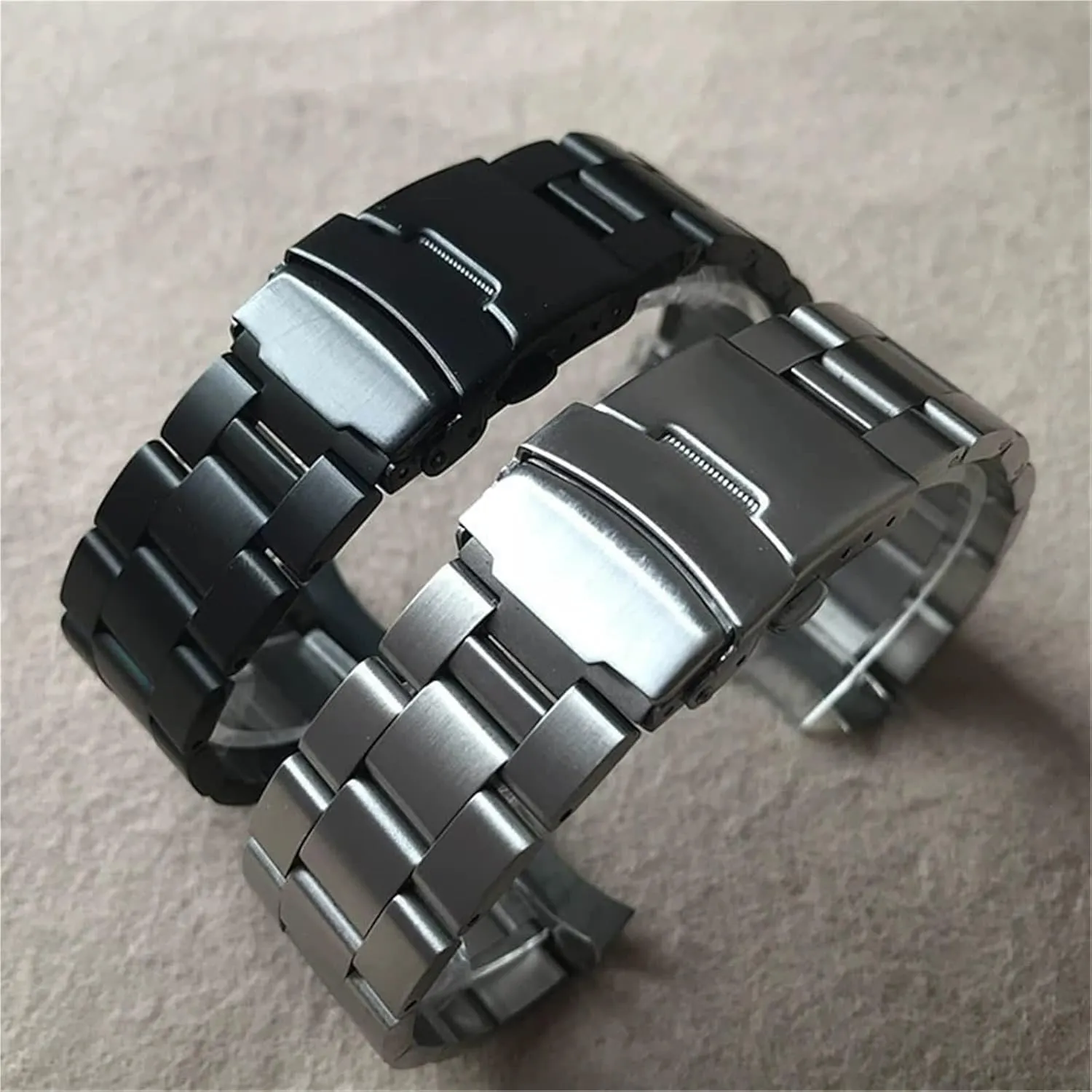 2pcs Stainless Steel Watch Strap 20mm 22mm Universal Replacement Wristband
