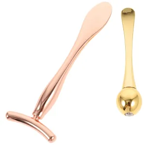 2sets Eye Massage Roller Shaped Beauty Scoop Sticks for Face Care Promotes Circulation Relieves Eye Fatigue Portable