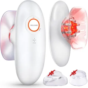 3-in-1 Body Sculpting Machine, 3-in-1 Electric Cellulite Massager-3 Modes Adjustable Body Sculpting Machine- Home Use Cupping Therapy Tool for Back, Belly, Waist, Arms, Legs-White