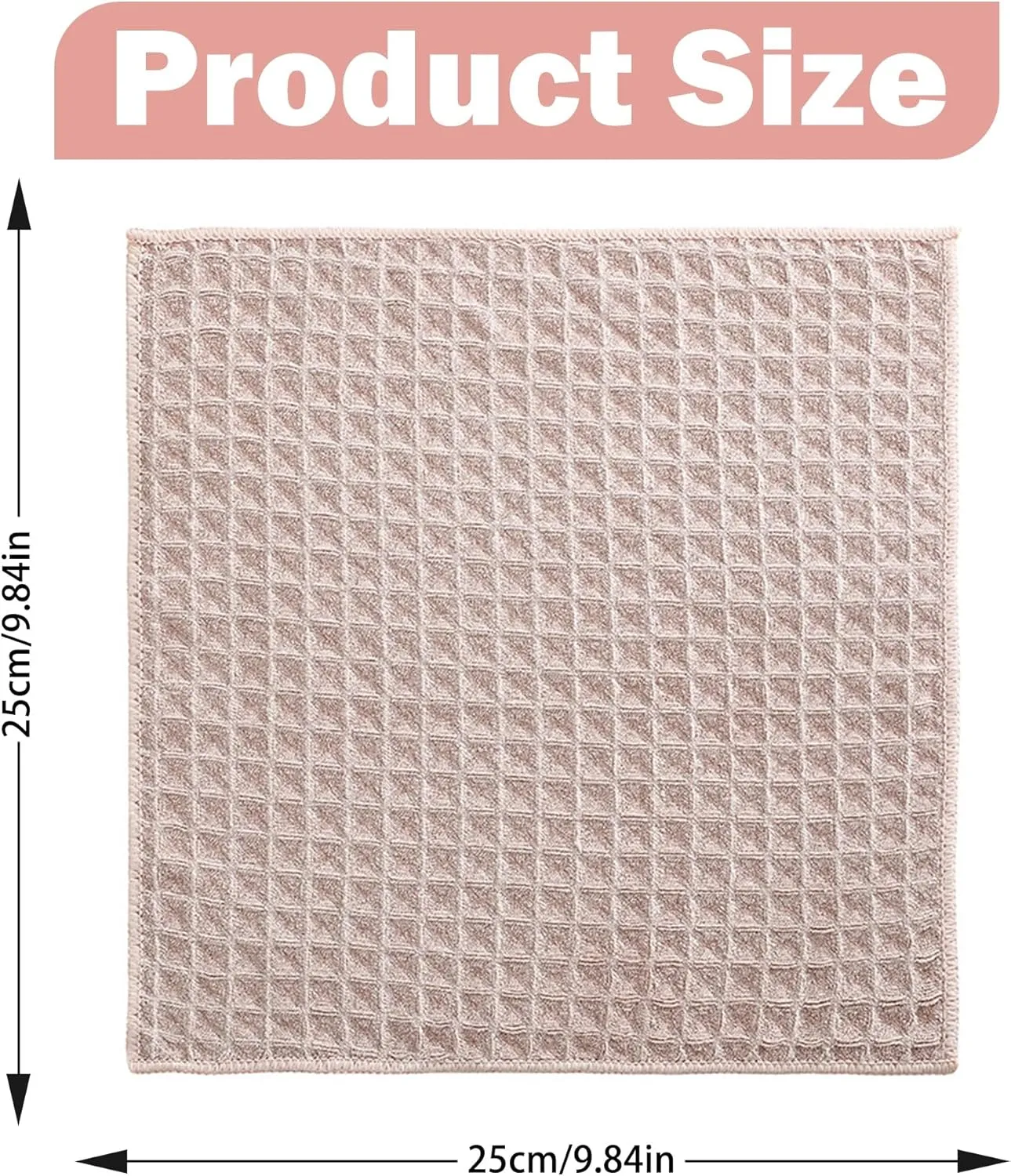 30 Counts Waffle Wash Cloths, Upgraded Cotton Washcloths with Colorful Design, Cleaning Cloth for Body and Face Random Color