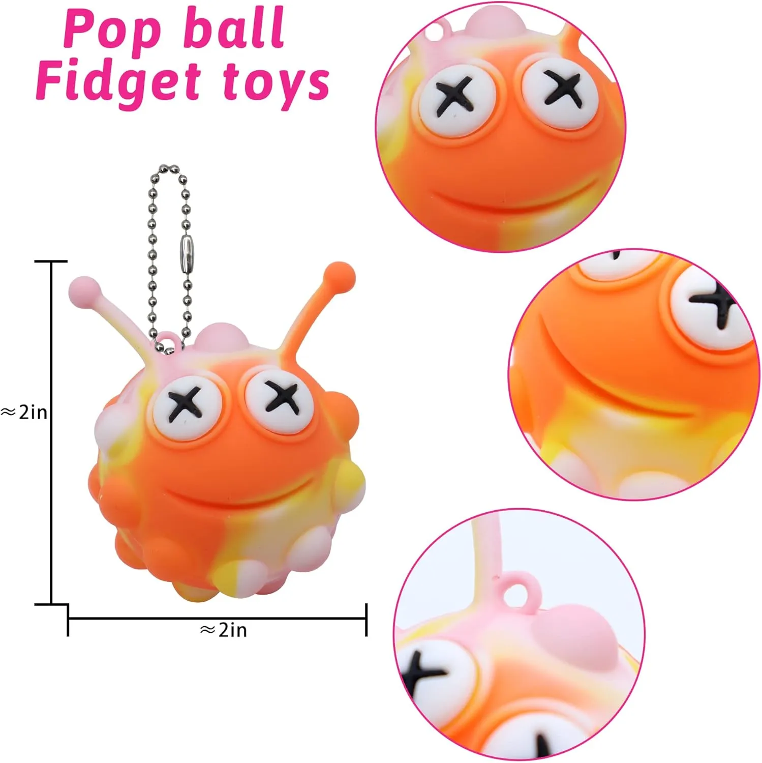30 Pack Animal Pop Balls Party Favors for Kids,3D Pop Balls Fidget Toys,Birthday Gifts for Boys & Girls,Goodie Bag Stuffers,Pinata Stuffers Filler,Carnival Prizes,Treasure Box Toys,Kids Prizes