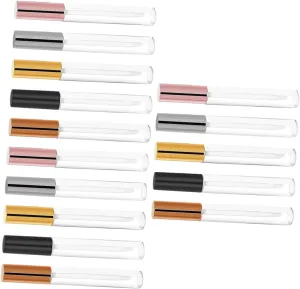 30PCS 10ml Lip Gloss Sub Tubes DIY Refillable Containers and Rose 6 of Each Color for Lip Gloss and Balm Storage
