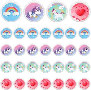 32 Pcs Light up Yo Yo Bulk Plastic LED Beginner Responsive Ball Unicorn Pink Rainbow Heart Yoyo for Kids Girls Birthday, (4 Style)
