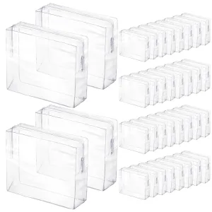 36 Pcs Mini Clear Makeup Bag Small Clear Zipper Pouch Travel Bag for Toiletries PVC Plastic Cosmetic Bag Waterproof Clear Toiletry Bag for Women Men Vacation