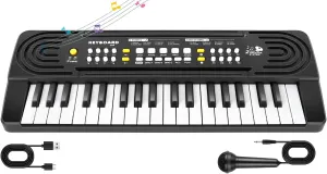 37 Key Upgrade Keyboard Piano for Kids Music Toy Electronic Pianos Keyboards for Beginners Toys for 3 4 5 6 Year Old Boys Girls Gifts Ages 3-5
