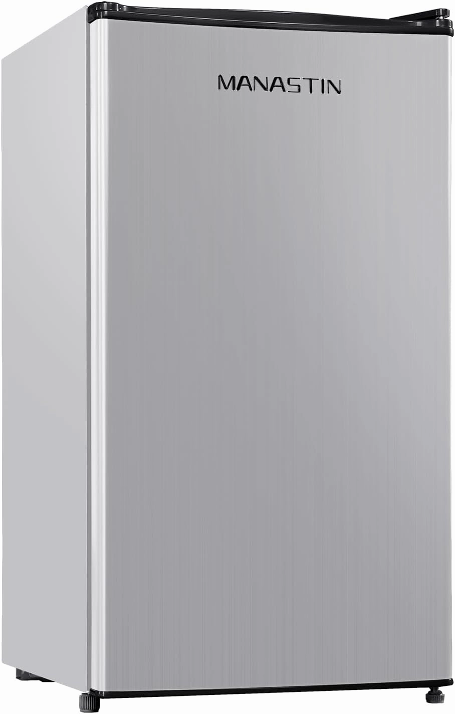 3.2 Cu.Ft Mini Fridge with Freezer, Single Door Mini Fridge, Adjustable Thermostat, Energy Saving Mini Refrigerator for Bedroom, Office, Dorm (Modern Silver, 3.2 Cu.ft)