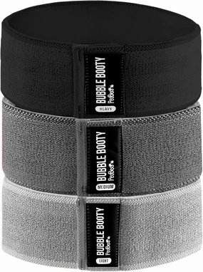 3 Pack, Get Sexy and Slimmer with Non Slippery Fabric Resistance Booty Bands with Full Training Video, Ideal for Strength Building, Pilates, Rehab, Fitness, Pickleball Warm Up and Home Workout