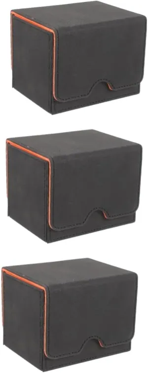 3pcs Pu Card Storage Box Game Cards Holder Organizer Compact Design Dice and Tokens for Collectors and Gamers