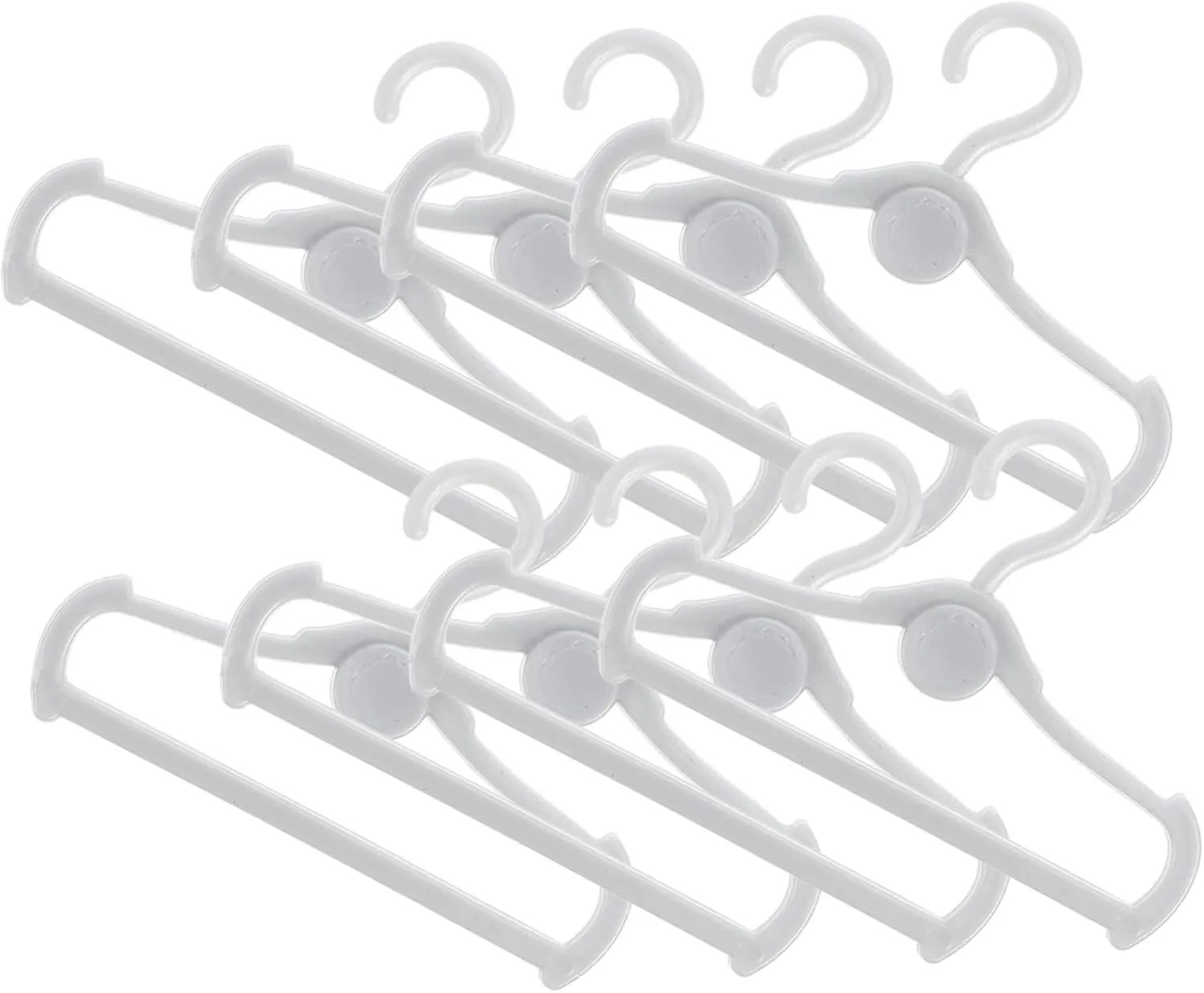 3sets Doll Clothes Hangers Accessory for Dollhouse Compact Lightweight for Organizing Doll Clothing No Smell Fine Workmanship Essential for Collectors 100pcs*3