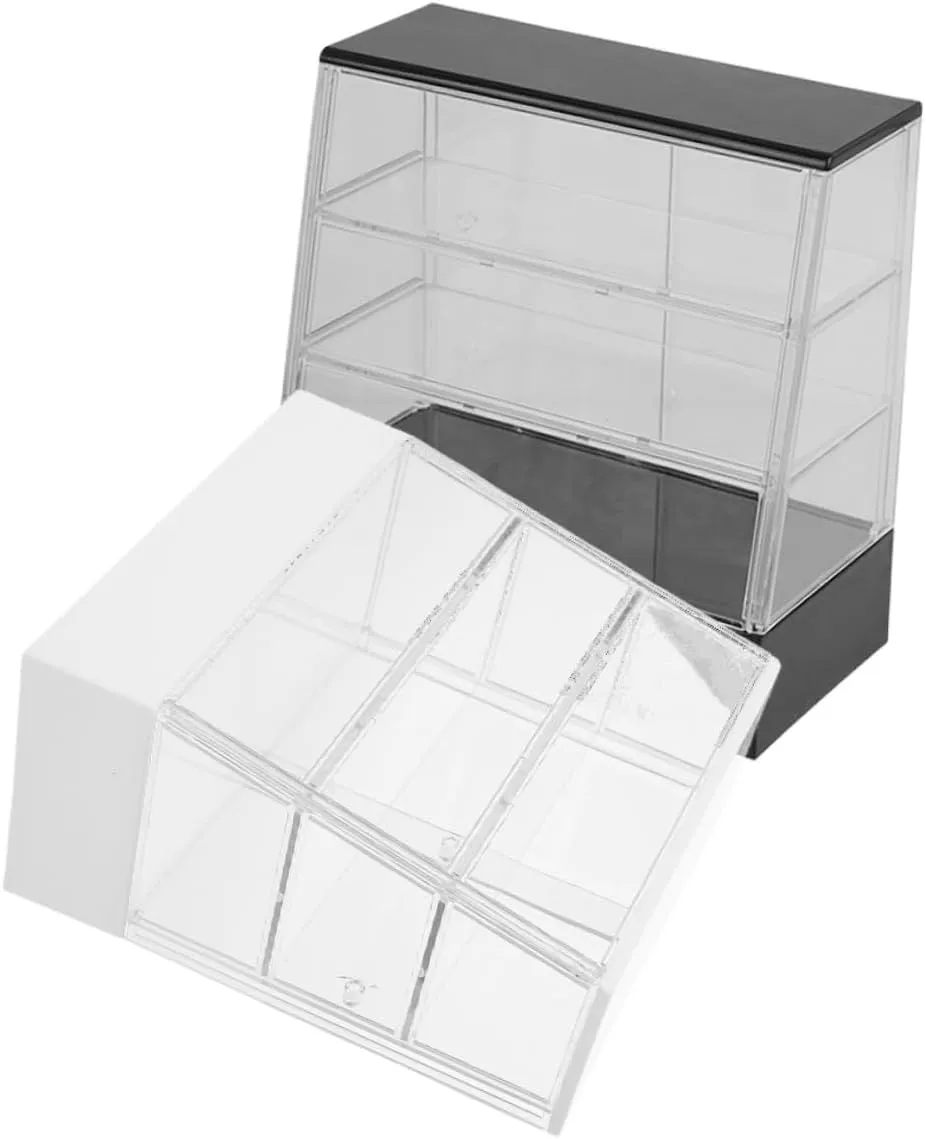 3sets Miniature Cake Dessert Cabinet Dollhouse Furniture Display Model Cute Decor for Dollhouse Safe Elegant Design Versatile Storage for Miniature Items 2pcs*3