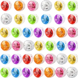 40 Pcs Colorful Light up Yo Yo Ball Bulk LED Responsive Ball Auto Return Bearing Balls Yoyo for Kids Beginner Birthday Classroom Bag Fillers Prizes Gifts, 8 Colors