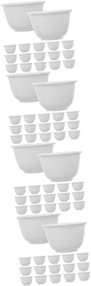 4sets Traditional Teacup Tea Bowl Chinese Style Grace Teaware Vintage Tea Cup Set Thickened Material Longevity and Reliability 48pcs*4