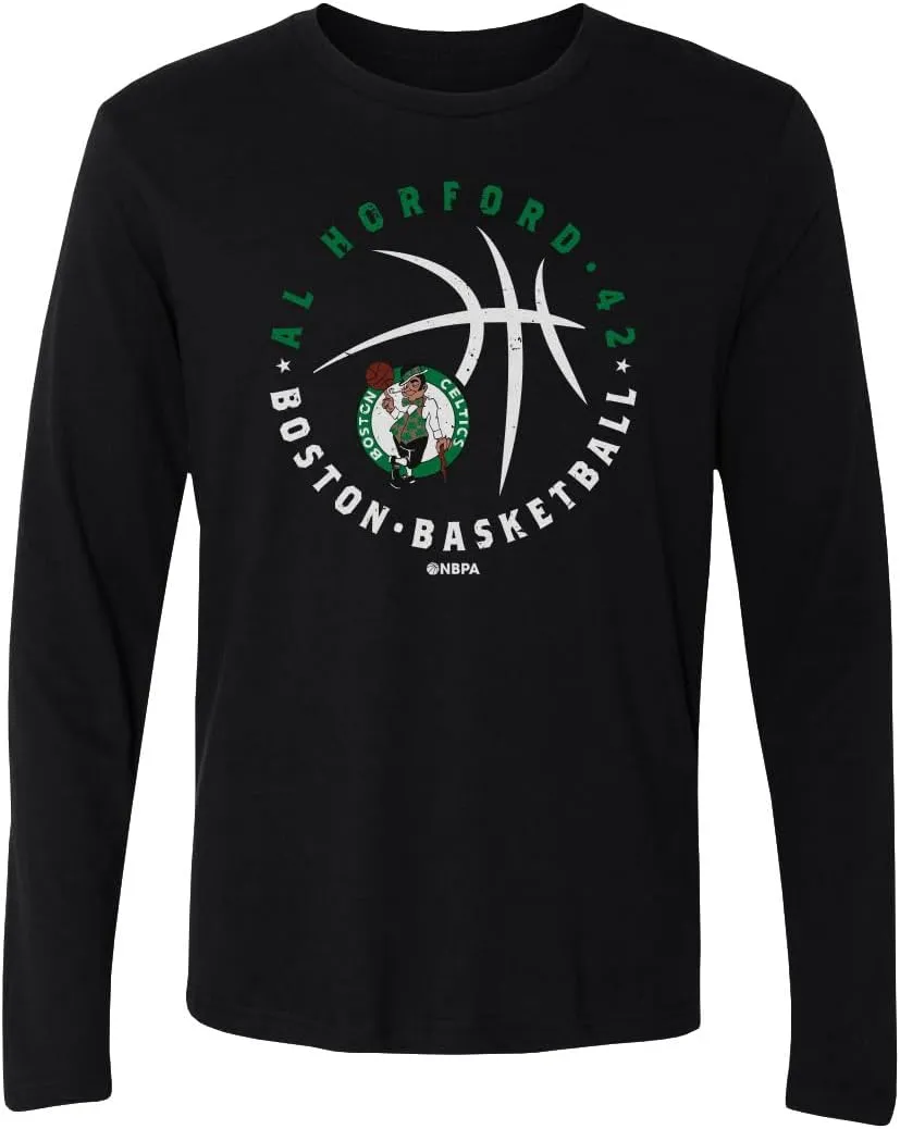 500 LEVEL Al Horford Boston Celtics Long Sleeve Shirt - Al Horford Boston Celtics Player Ball WHT
