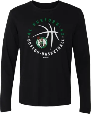 500 LEVEL Al Horford Boston Celtics Long Sleeve Shirt - Al Horford Boston Celtics Player Ball WHT