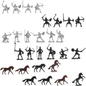 56Pcs Mini Medieval Soldiers Figures Safe for Creative Play Includes Soldiers for Collectible and Decor