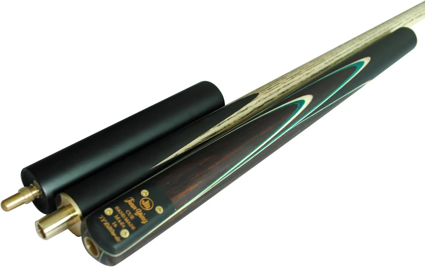 57" 3/4 Jointed Billiard/Pool/Snooker Cue Set 5 Face-Spliced Ash Shaft with A Leather Cue Case