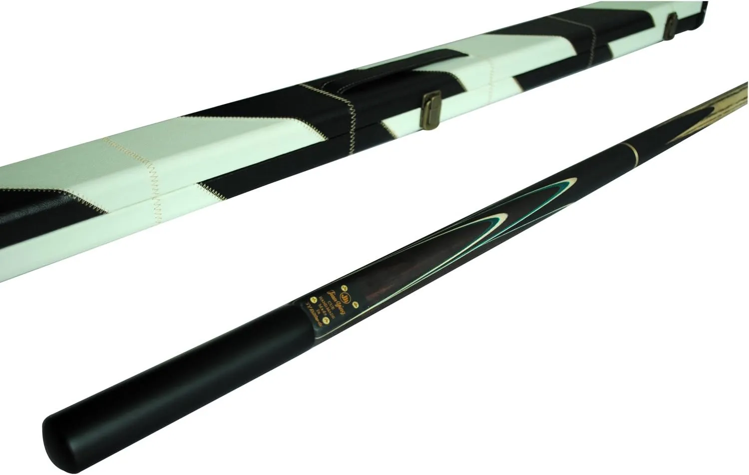 57" 3/4 Jointed Billiard/Pool/Snooker Cue Set 5 Face-Spliced Ash Shaft with A Leather Cue Case
