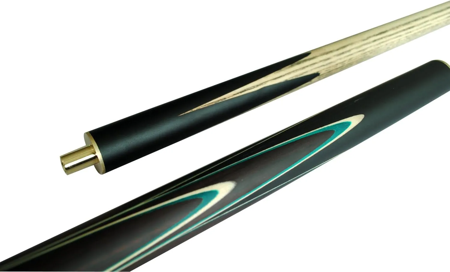 57" 3/4 Jointed Billiard/Pool/Snooker Cue Set 5 Face-Spliced Ash Shaft with A Leather Cue Case