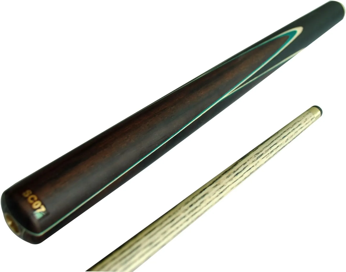 57" 3/4 Jointed Billiard/Pool/Snooker Cue Set 5 Face-Spliced Ash Shaft with A Leather Cue Case