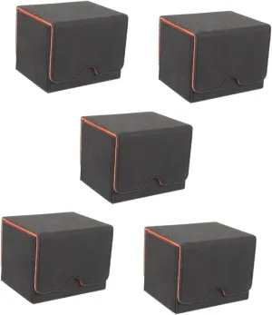 5pcs Pu Gaming Cards Box Organizer Card Holder for Home Decks Compact Capacity for Collectors