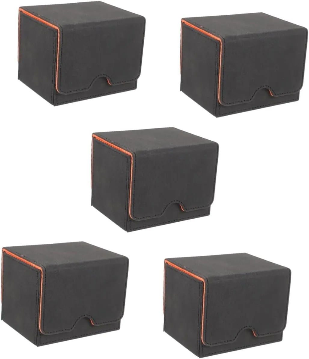5pcs Pu Gaming Cards Box Organizer Card Holder for Home Decks Compact Capacity for Collectors