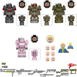 5PCS Steel Building Sets Action Figures Brotherhood Small Figures for Fans
