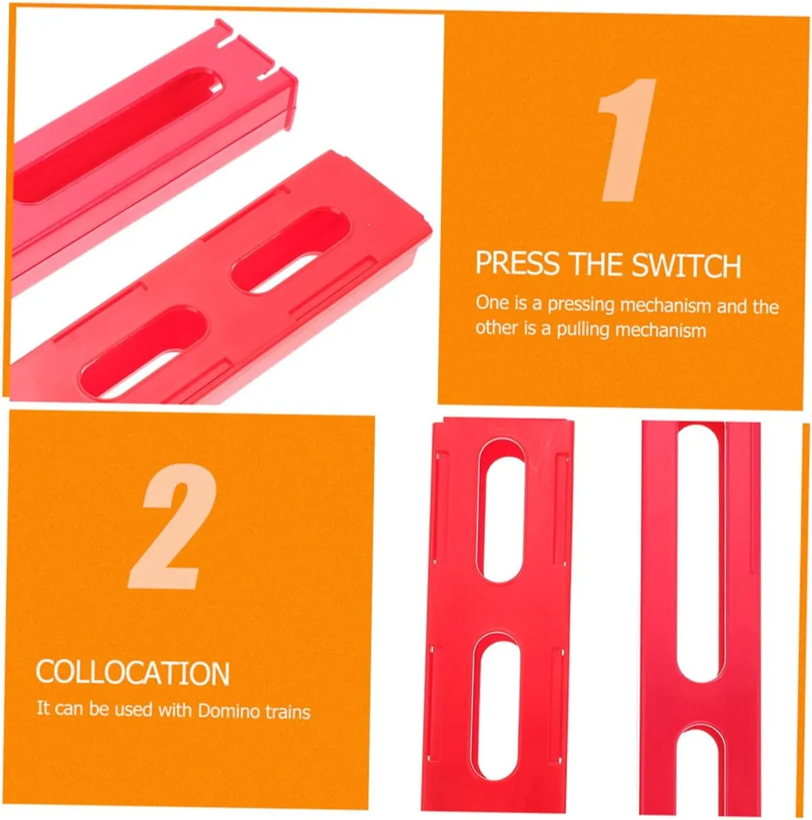 6 pcs Clips Extension Domino Trains Game Clipsrandom Card Toys Creative Accessoriesrandom Holders Accessories Slot Train Color Cards Random Holder Props