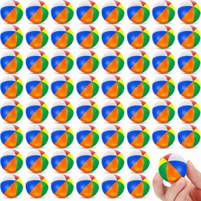 70 Pcs Beach Stress Balls in Bulk Mini Beach Balls Relief Balls Rainbow Foam Beach Squeeze Balls Pool Balls for School Carnival Reward Birthday Hawaiian Party Favors