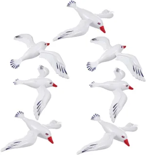 7pcs Large Inflatable Seagull Toys for Beach Party Decorations Lightweight Portable Inflatable Birds Effortless Setup for Pool Beach Events