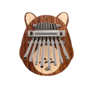 8 Keys Mini Kalimba Totoro Pattern Maple Thumb Piano - Wooden Amateur Plate Mbira Wooden Keyboard Music Percussion Instrument Ideal Gift for Kids Beginners (Totoro)