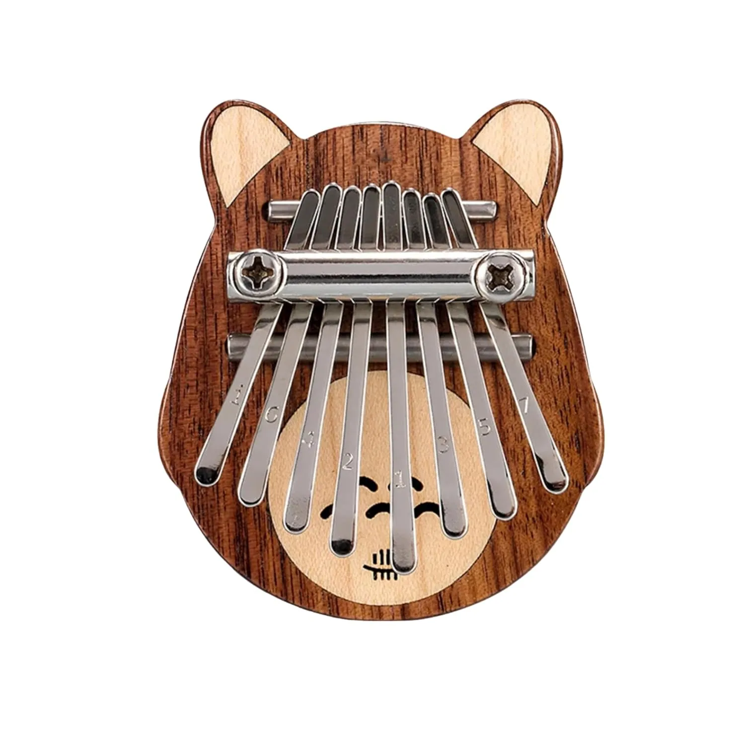 8 Keys Mini Kalimba Totoro Pattern Maple Thumb Piano - Wooden Amateur Plate Mbira Wooden Keyboard Music Percussion Instrument Ideal Gift for Kids Beginners (Totoro)